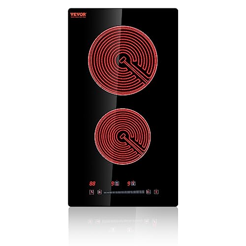VEVOR LT2V38 Built in Electric Stove Top Glass Radiant Cooktop with