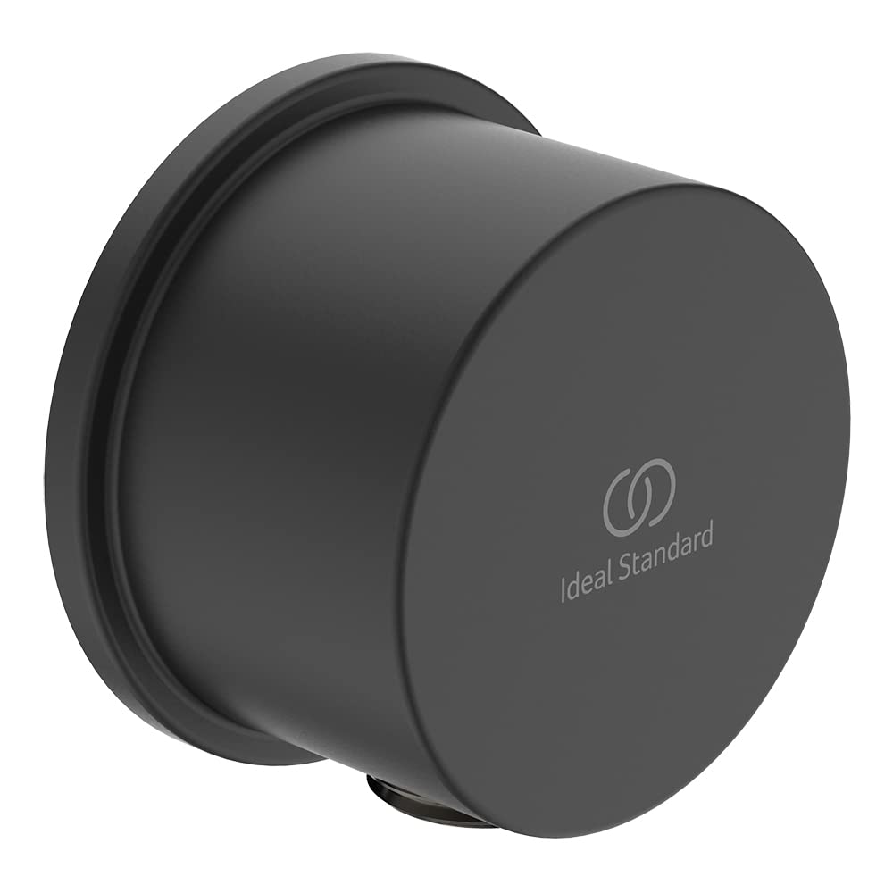 Ideal Standard Idealrain Round Wall Shower Outlet, BC808XG, Silk Black
