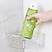 mDesign Bathroom Shower Suction Corner Basket for Shampoo, Conditioner, Soap - Clear