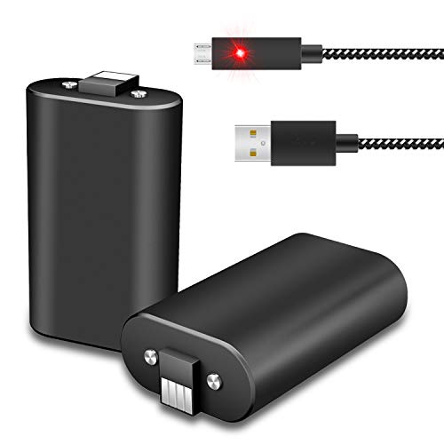 Xbox One Controller Battery Pack Play & Charge kit,2Pcs X 1600 mAh Rechargeable Batteries with