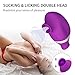 Sucking & Licking 2 in 1 Clitoral Vibrator for Double Stimulation, Adorime Clit Suker Tongue Vibrator Stimulator for Oral Sex Solo Blowjob, Nipples Clitoris Massagers Sex Toys for Women or Couples
