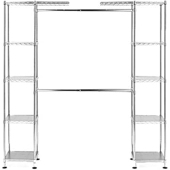 Seville Classics Expandable Closet Organizer System, UltraZinc (Renewed)