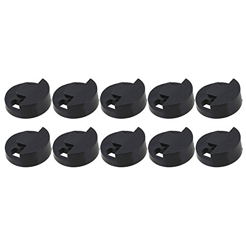 Yibuy Two Hole Double Bass Rubber Ultra Practice Mute Black Set of 10