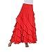 Elegant Long Swing Ballroom Dancing Latin Dance Party Skirt, (Red, One Size)