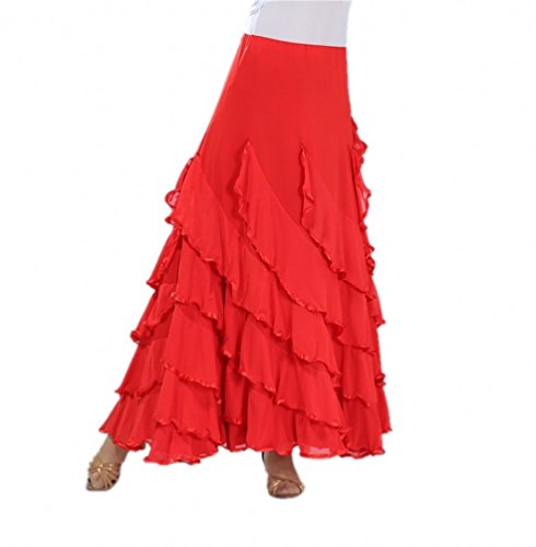 thumbnail interactive-video image 1 of CISMRAK Elegant Ballroom Dancing Latin Dance Salsa Tango Swing Skirt For Women At Women’s 1 of 1