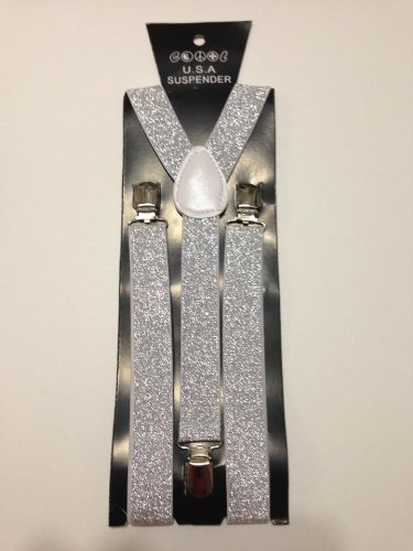 Glitter Suspender for Mens&womens Clip-on Sexy Elastic Y-shape Adjustable Braces