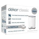 Diaper Dekor Classic Diaper Pail Liner Refills, 4