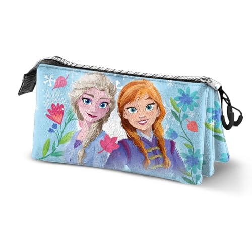 Disney Frozen 2 Heart-Triple - Estuche para lápices, Azul, 23 x 11 cm