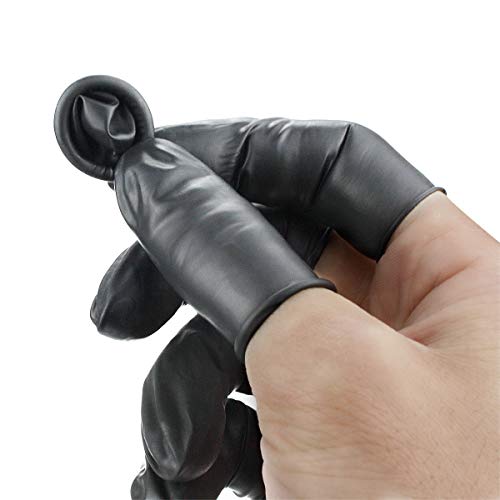 Electrical Buddy Disposable Black Latex Finger Set Rubber Fingertip Protection Finger Glove Art Latex Tissue 200PCS Finger Cover