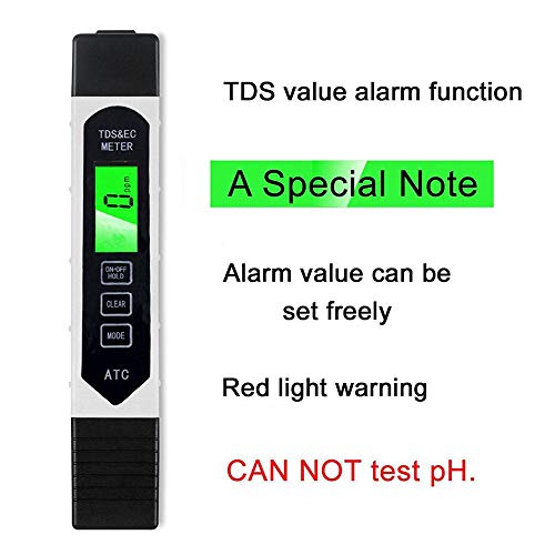 Womdee Tds Ez Water Quality Tester, Professional 3-in-1 TDS, Temperature and EC Meter with Carrying Case, 0-9999ppm, Ideal ppm Meter for Drinking Water, Aquariums and More - Thumbnail 3
