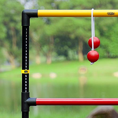 A11N Upgraded Premium Ladder Toss Game Set with 6 Golf Bolas & Carrying