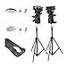 CowboyStudio Doulbe Off-Camera Flash Shoe Mount Swivel Umbrella Kit for Select Nikon/Canon Models