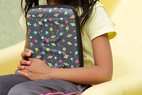 GlucologyTM Diabetic Travel Case - Organizer for Blood Sugar Test Strips, Medication, Glucose Meter, Pills, Tablets, Pens, Insulin Syringes, Needles, Lancets - Hardshell Carrier Pack - Plus, Planets - Thumbnail 3