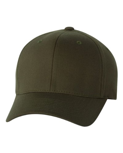 Flexfit Wooly 6-Panel Cap (6277)- OLIVE,L/XL