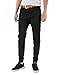 ITALY MORN Mens Chino Joggers Pants Khakis Casual Pants Twill Cotton Slim Fit Black