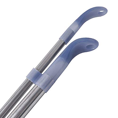 Hisoul Broom and Dustpan Set - Comfortable Grip Clean Long Handled Broom Dustpan Combo for Home Kitchen Room Office Lobby Floor Use Upright Stand Up Broom (♥ Gray)