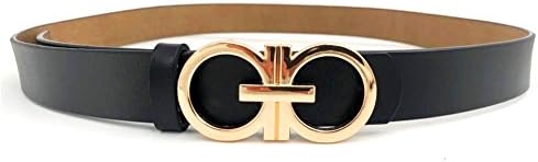 MoYoTo Womens 1.10″Wide Genuine Leather Fashion Designer Buckle Thin Belts For Dresses
