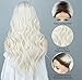 Platinum Blonde Wig Lace Front Wigs for Women Synthetic Ombre Wig 22 inches