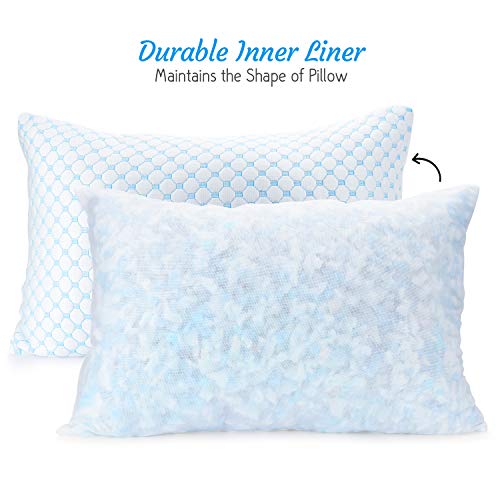 Clara Clark Cooling Pillows for Sleeping Memory Foam Pillows Luxury