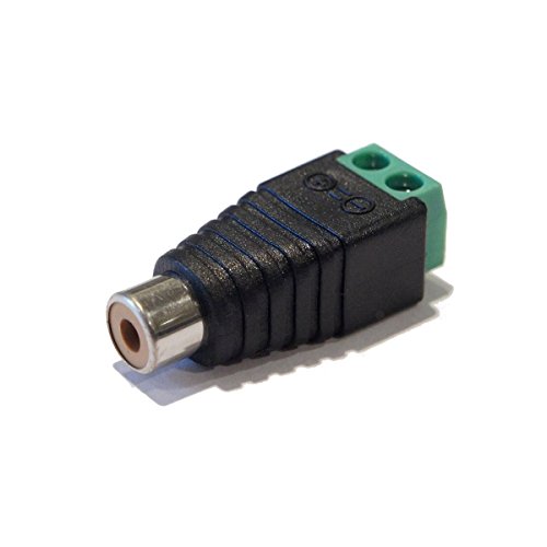 Lemoy 10-Pack Phono RCA Male and Female Plug to AV Screw Terminal Audio/Video Connector Adapter (5 Male & 5 Female)
