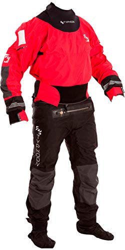 Typhoon 2016 Multisport 4 Four Latex Seal Drysuit +Con Zip Inc Fleece Grey/Navy 100140 Sizes- - ExtraLarge