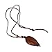 Dreamyth Women Original Wooden Handmade Leaf Pendant Necklace Cord Collar Necklace