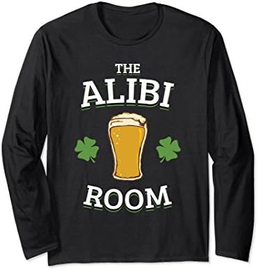 Unisex Alibi Room St. Pats Long Sleeve Shirt Small Black