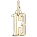 Rembrandt Charms, Number 13, 10K Yellow Gold