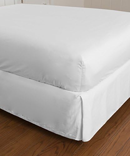 Warm Things Home 360 Thread Count Cotton Percale Fitted Bottom Sheet (WHITE, King)