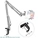 Neewer Heavy-duty Metal Table Mounting Clamp for Microphone Suspension Boom Scissor Arm Stand Holder with an Adjustable Positioning Screw, Fits up to 1.77Inches/ 4.5Centimeter Desktop Thickness-Black