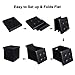 SONGMICS MAZIE Collection - 15 Inches Ottoman with Storage, Footstool, Storage Ottoman with Metal Grommet Handles, Load 660 lb, for Dorm, Living Room, Bedroom, Synthetic Leather, Black ULSF30B