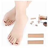 Kalevel 2pcs Large Toe Gel Tube Finger Protector Toe Separators for Bunions Sore Corns Hammertoes Gel Toe Separators Protector Toe Sleeves Protectors (L)