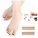 Kalevel 2pcs Large Toe Gel Tube Finger Protector Toe Separators for Bunions Sore Corns Hammertoes Gel Toe Separators Protector Toe Sleeves Protectors (L)