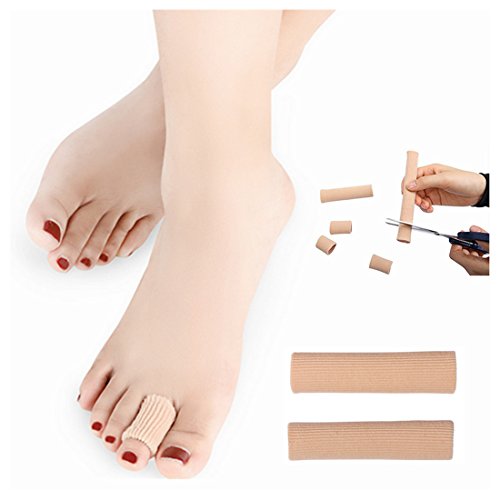 Kalevel 2pcs Large Toe Gel Tube Finger Protector Toe Separators for Bunions Sore Corns Hammertoes Gel Toe Separators Protector Toe Sleeves Protectors (L)