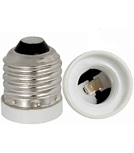Glo-shine E26 To E17 Socket Adapter Reducer – 6-Pack, Converts E17 Intermediate Bulbs To Fit E26 Medium Base Sockets