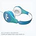 Kidrox RS4 Kids Headphones 85dB Volume Limited Adjustable and Safe Hearing Protection Tangle Free Wired On-Ear Earphones for Children Toddler Boys Girls (Blue)