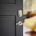 Kwikset 99100-044 SmartCode ZigBee Touchpad Smart Lock works with Echo Plus & Alexa, featuring SmartKey, Satin Nickel
