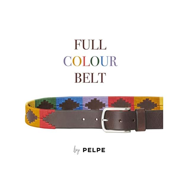 PELPE - Cinturón argentino de piel, con pulsera de hilo y cuero a juego. Cinturón bordado sobre cuero, para hombre y… | DeHippies.com