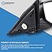 ECCPP Towing Mirror Compatible for 2008-2012 For Honda For Accord Sedan Power-Adjusting Manual-Folding Right Passenger Side Mirror