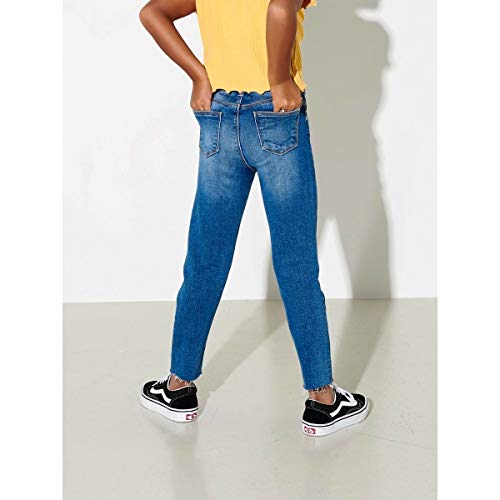 Kids ONLY meisjes Jeans Konemily St Raw Med Blue Jeans Noos - Afbeelding 5
