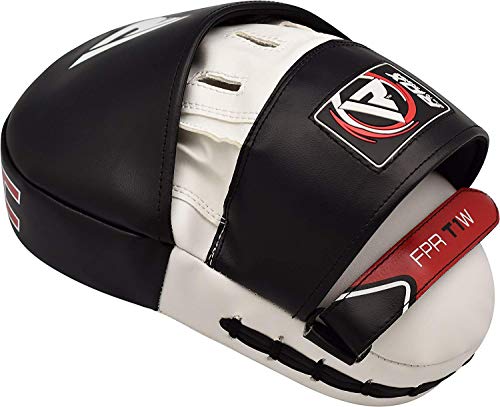 RDX Boxing Hook & Jab Pads MMA Target Focus Punching Mitts Thai Strike Kick Shield, White
