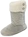 PajamaMania Pressed Fleece Velcro Slipper Boots with Rubber Sole