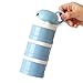 Formula Dispenser, Stackable Portable 3 Compartments Milk Powder Dispenser & Snack Container by Udaone-with Handle & 3 Funnel Lids/360ML 0M+ (Blue Whale)