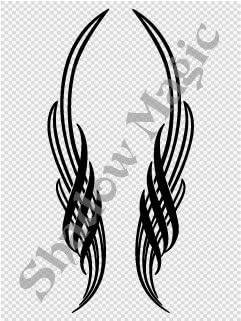 Amazon Co Jp ピンストライプ Type18 ステッカー 赤 車 バイク