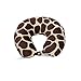 World's Best Feather Soft Microfiber Neck Pillow, Giraffe Print, Neck-Supportive Travel Pillow