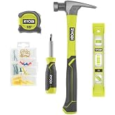 RYOBI Hand Tool Mounting Set Hammer Level Measure Tape Screwdriver