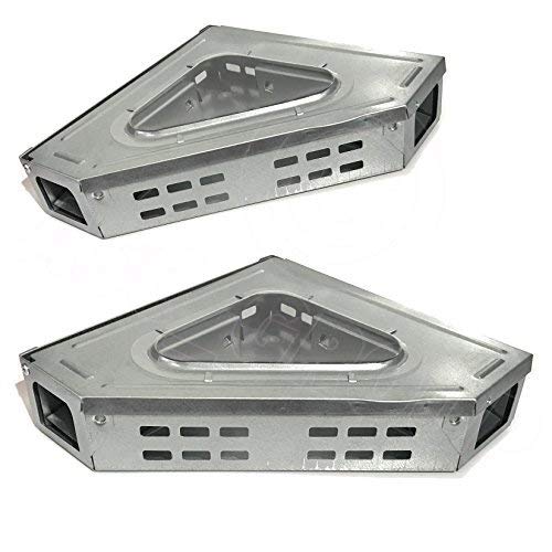 ASC - 2pk HUMANE CORNER UNIT MOUSE TRAPS Metal Mice Pest Catcher - Multicatch Reusable …