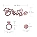 ANEWNICE Glitter Rose Gold Bride to Be Banner Sign Ring Confetti & Circle Dots Glitter Paper Garland for Bride Shower Engagement Party Bridal Shower, Bachelorette Party Decorations
