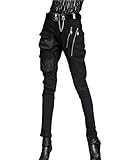 Minibee Pernalized Punk Street Style Harem Pants Patchwork Zipper Pockets