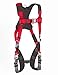 3M Protecta 1191260 Fall Protection Full Body Harness, With 3 D-Ring's, Quick Connect Buckle Legs, 420 Pound Capacity, Medium/Large, Red/Gray
